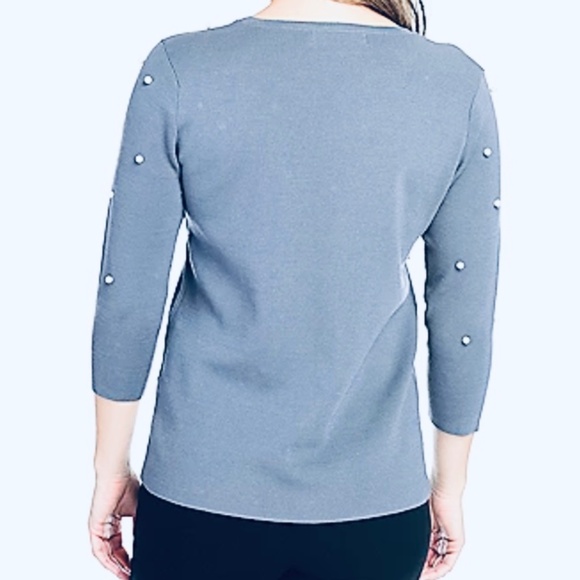 Brian Bailey Pearl Embellished Sweater - Picture 3 of 4